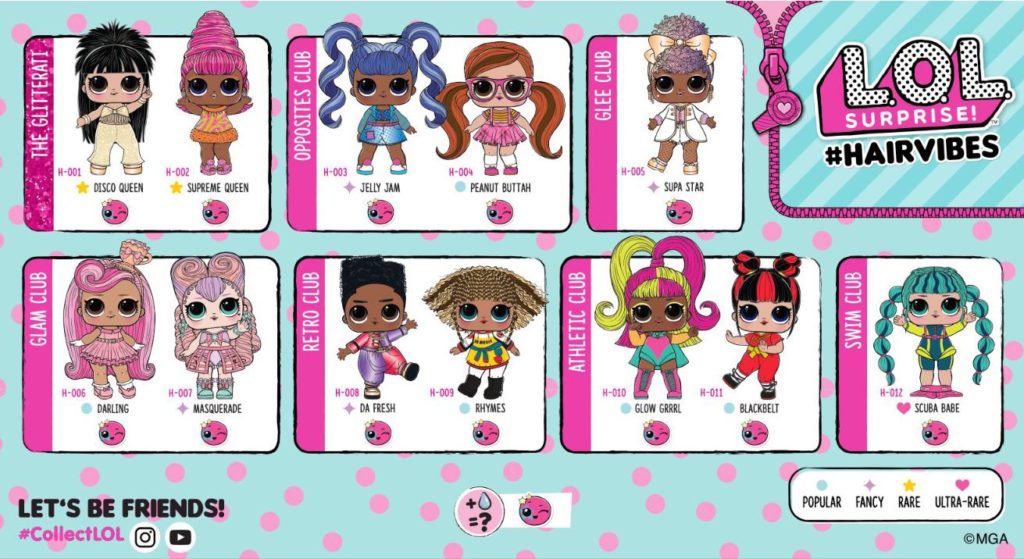 L.O.L. Surprise Hairvibes Dolls Names